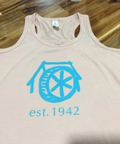 Bella & Canvas Mtn Brook Blush/Turquoise Youth Tank Top, Mtn Brook Old Mill/Est. 1942 APPAREL