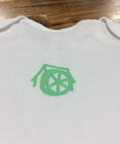 Mountain Brook Sporting Goods APPAREL Mtn Brook Newborn Onesie-White With Green Mill