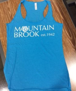Bella & Canvas Mtn Brook Blue Tank With White Lettering And Mill