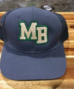 Spartan Baseball Hat Gray Mesh Port Authority Stacked MB In Gold And Green