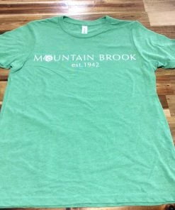 APPAREL Mtn Brook Canvas Youth Green S/S T-shirt, Mtn Brook Est. 1942