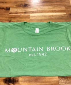 APPAREL Mtn Brook Canvas Youth Green S/S T-shirt, Mtn Brook Est. 1942