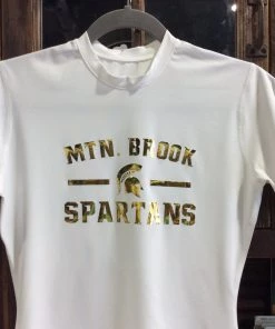 APPAREL Spartan Badger Youth Compression Shirt With Chrome Heat Press