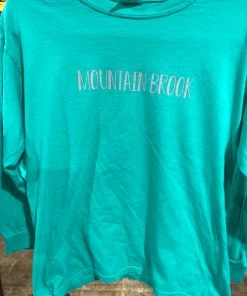 Mtn. Brook Comfort Colors Youth IslandGreen Long Sleeve
