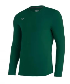 Mizuno L/S Dark Green Performance Shirt