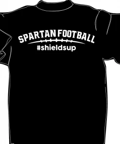 Mountain Brook Sporting Goods #SHIELDSUP SPARTAN FOOTBALL BLACKOUT TSHIRT