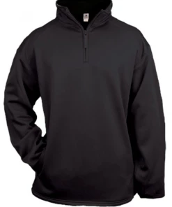 Badger Quarter Zip Pullover- Black