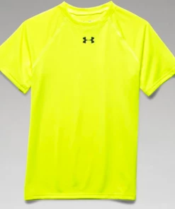 APPAREL Under Armour Boys Locker Tee Short Sleeve-Hi Vis Yellow