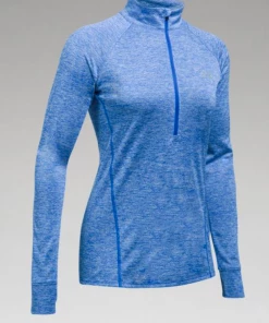 Under Armour UA Womens Tech 1/2 Zip-Twist- HEATHERED BLACK