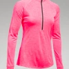 Under Armour UA Womens Tech 1/2 Zip-Twist- HEATHERED PINK