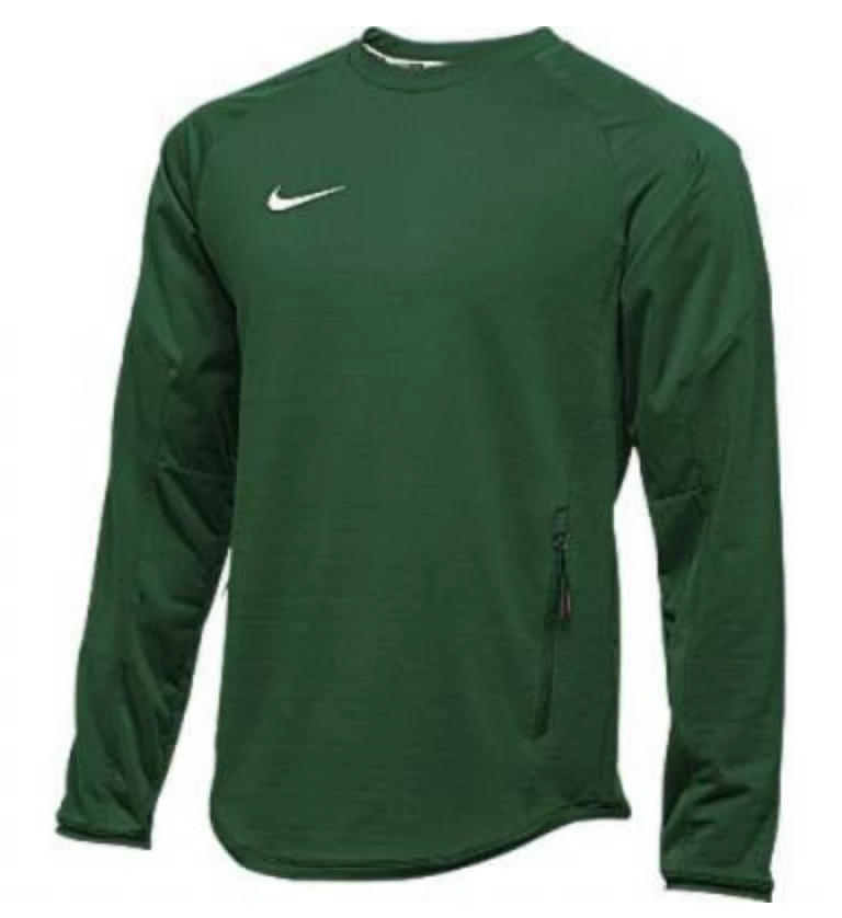 Nike Men's Hybrid BP Crew Pullover- Green 1 Nike Men's Hybrid BP Crew Pullover- Green