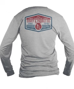 Covey And Paddle Long Sleeve Sun Shirt - Grey Last Cast