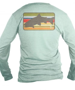 Covey And Paddle Long Sleeve Sun Shirt - Blue Trout Flag
