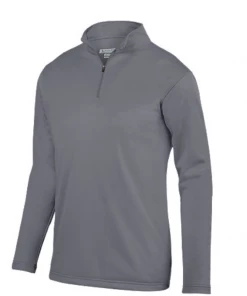 YOUTH APPAREL Augusta Quarter Zip Fleece - Gray