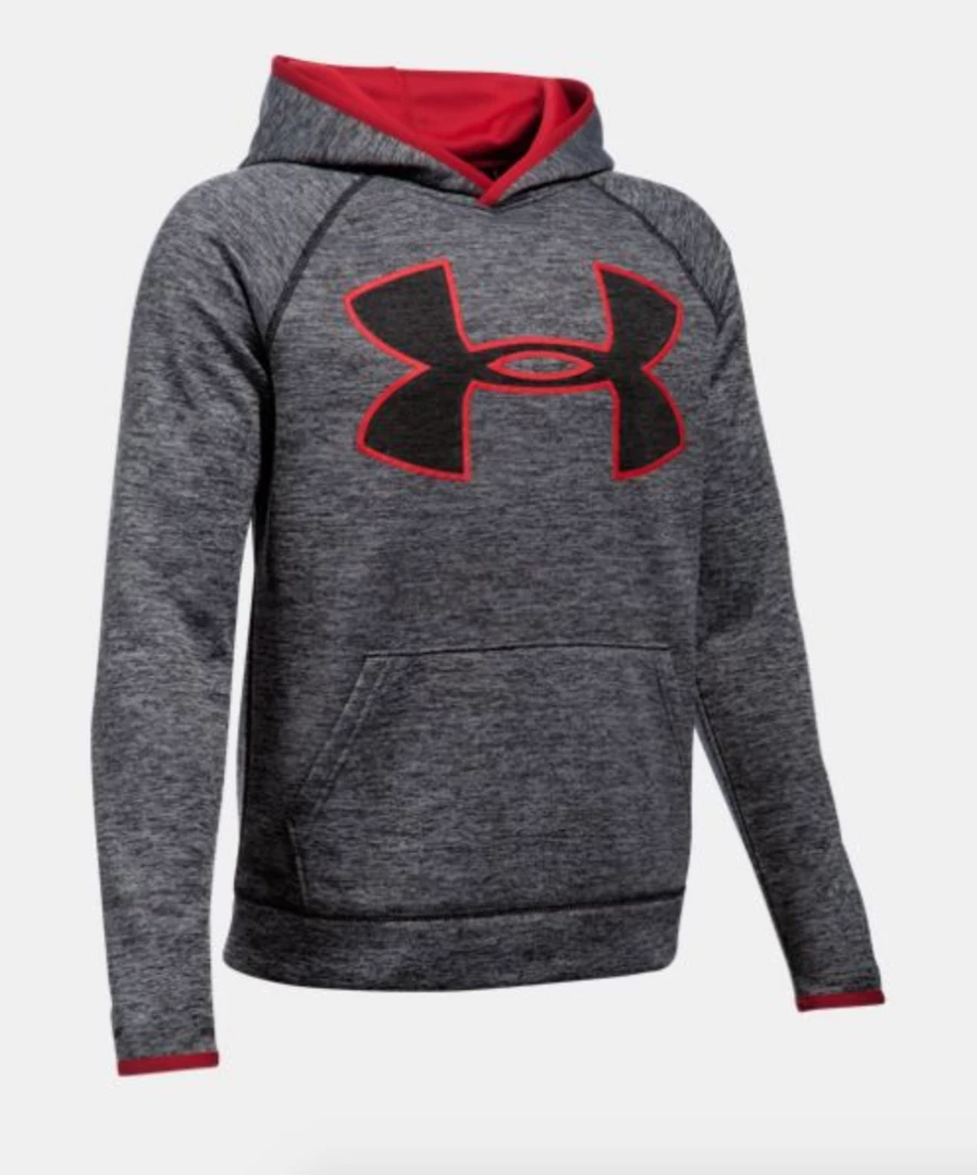 Under Armour Under Amour Youth Armour Fleece Twist Hoody - Black/Red 1 Under Armour Under Amour Youth Armour Fleece Twist Hoody - Black/Red