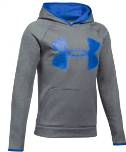 Under Armour Youth Big Logo Hoodie - Charcoal/Royal