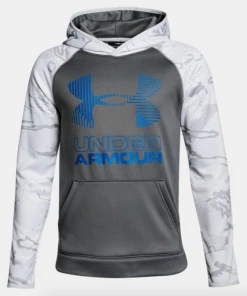Under Armour Youth AF Camo Blocked Hoodie - Snow YOUTH APPAREL