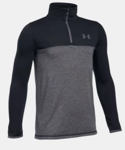 Under Armour Youth Threadborne 1/4 Zip - Black