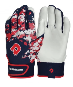 Demarini Youth Digi Camo II Batting Glove - Navy/Scarlet BASEBALL / SOFTBALL