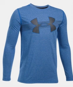 Under Armour Boys Threadborne L/S Tee - Royal APPAREL
