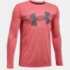 APPAREL Under Armour Boys Threadborne L/S Tee - Red