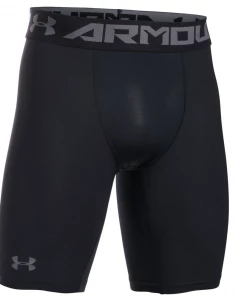 Under Armour Men's HeatGear Armour Long Compression Shorts - Black FOOTBALL