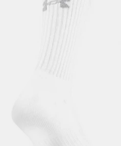 Under Armour White UA Charged Cotton Socks 2.0 FOOTBALL