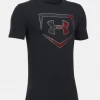 YOUTH APPAREL Under Armour Boy's Baseball Logo T-Shirt - Black/Red