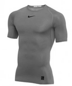 FOOTBALL Nike Men's Pro Short Sleeve Compression Top - Carbon Heather