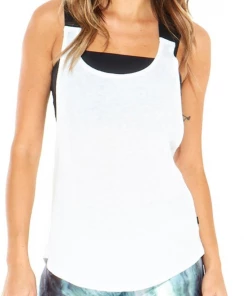 Women's Terez T Back Tank - White APPAREL