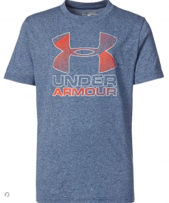 Under Armour Youth Heather Blue Big Logo T-Shirt APPAREL