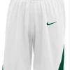 Nike Youth White/green Basketball Shorts