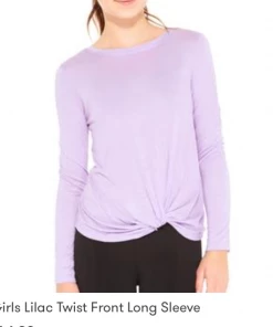 Terez Youth Lilac Rayon L/S Top YOUTH APPAREL