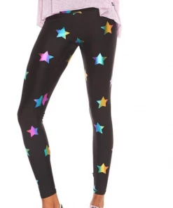 Terez Women's Rainbow Foil Leggings