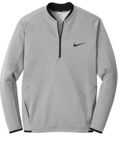 APPAREL Nike Grey-Three Quarter Zip THRM-FIT FLC