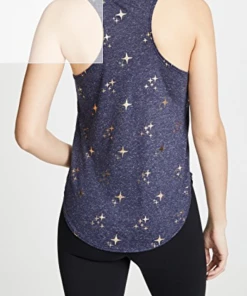 Terez Gold Starburst Foil On Navy Tank
