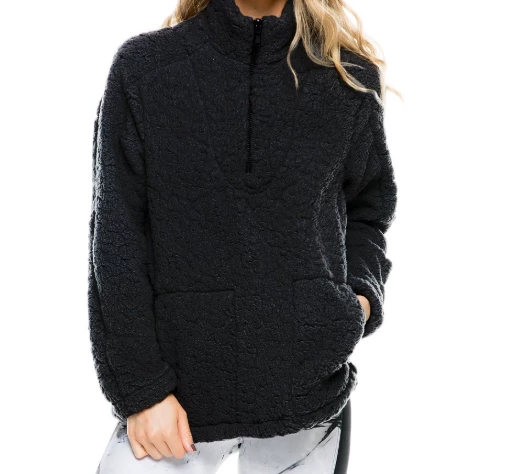 Strut This Black Fleece Farrah Pullover 1 Strut This Black Fleece Farrah Pullover