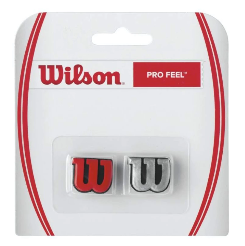 Wilson Sporting Goods Wilson Pro Feel Racquet Dampener Red / Silver ACCESSORIES 1 Wilson Sporting Goods Wilson Pro Feel Racquet Dampener Red / Silver ACCESSORIES