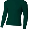 APPAREL A4 Adult L/S Green Compression Shirt