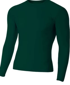 APPAREL A4 Adult L/S Green Compression Shirt