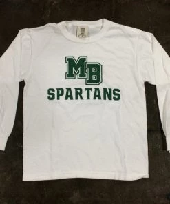 Mountain Brook Sporting Goods Spartan Pride Youth L/S White Tshirt