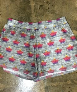 Terez Grey/Multi Colored Stars Girls Shorts