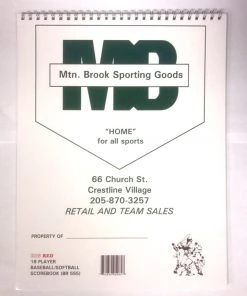 Big Red 18 Player Baseball/Softball Scorebook